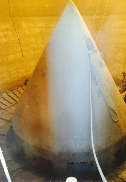 水泥庫(kù)清庫(kù)，清理鋼板倉(cāng)