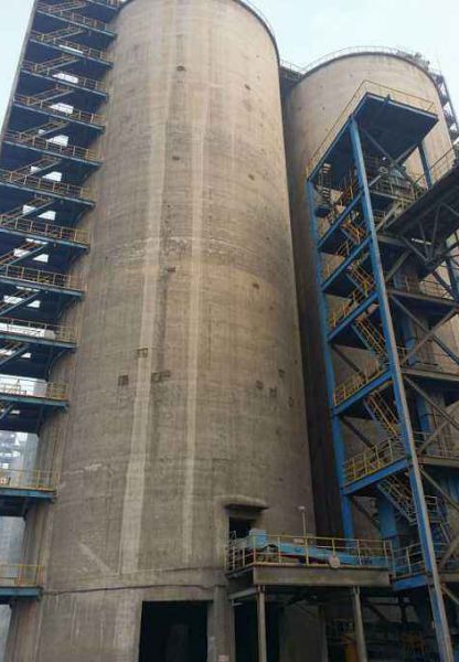 水泥庫(kù)清庫(kù)，清理鋼板倉(cāng)