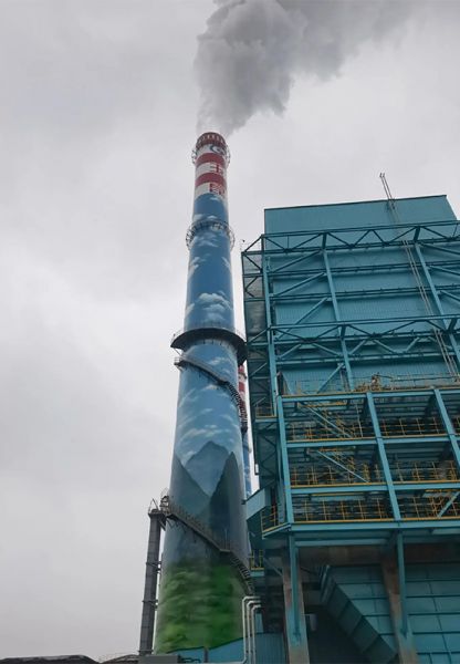 煙囪美化、煙囪彩繪