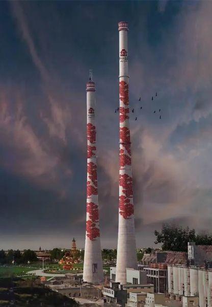 煙囪美化、煙囪彩繪