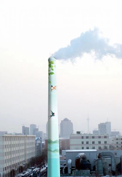 煙囪刷航標(biāo)、煙囪刷涂料