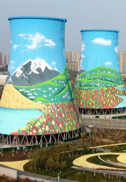 煙囪刷航標、煙囪刷涂料