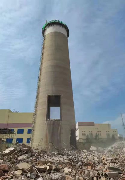 煙囪拆除，水塔拆除