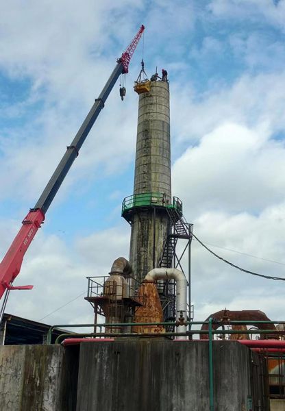 煙囪拆除，水塔拆除