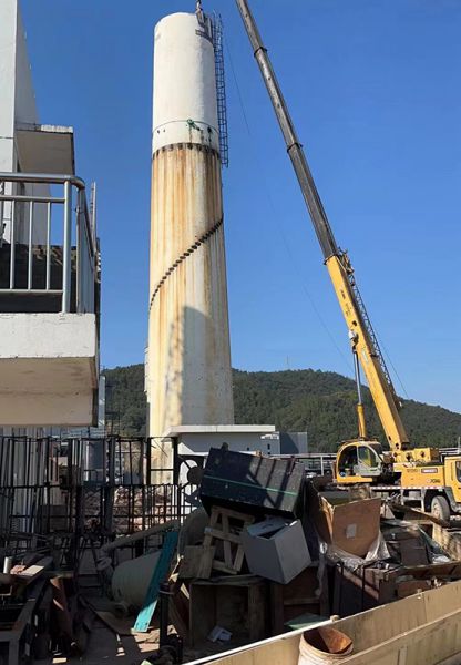 煙囪拆除，水塔拆除