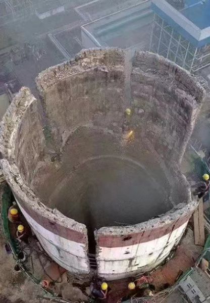 煙囪拆除，水塔拆除